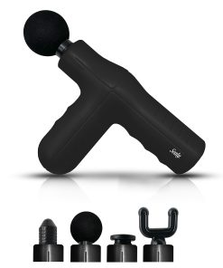 Sealy SL-HW-MA-101-BK Dual-Grip Massage Gun, 7″H x 8″W x 2″D, Black 2
