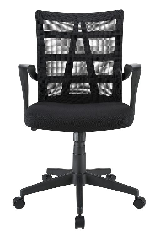 Realspace® Jaxby Mesh/Fabric Mid-Back Task Office Chair, Black, BIFMA Compliant - Image 2
