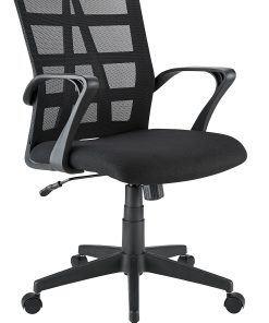 Realspace® Jaxby Mesh/Fabric Mid-Back Task Office Chair, Black, BIFMA Compliant