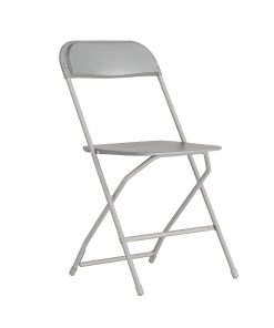 Flash Furniture HERCULES Series Premium Plastic Folding Chair, Gray