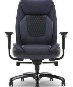 Shaquille O’Neal™ Nereus Ergonomic Bonded Leather High-Back Executive Office Chair, Navy 2