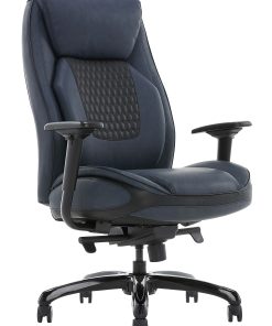 Shaquille O'Neal™ Nereus Ergonomic Bonded Leather High-Back Executive Office Chair, Navy