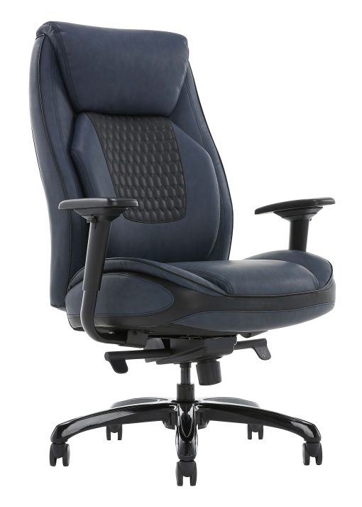 Shaquille O'Neal™ Nereus Ergonomic Bonded Leather High-Back Executive Office Chair, Navy