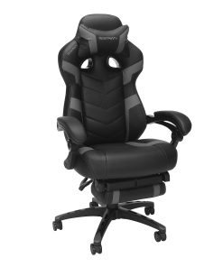 RESPAWN 110 Pro Gaming Chair, With Footrest & Headrest Pillow, Grey, RSP110V2GRY