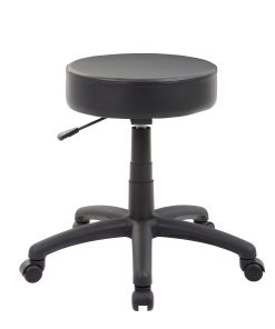 Boss Office Products Dot Stool in Antimicrobial Vinyl, Black