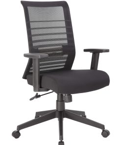 Boss Office Products Mesh Task Chair With T-Arms, Black