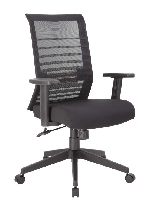 Boss Office Products Mesh Task Chair With T-Arms, Black