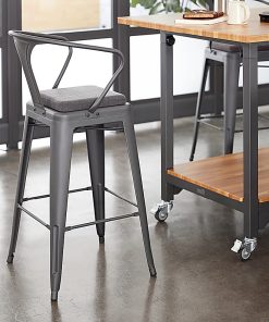 Vari Metal Conference Chair/Task Stool, Gray Seat/Gray Frame, Quantity: 1 2