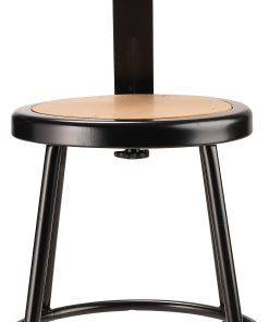 National Public Seating Hardboard Stool With Back, 18″H, Black 2