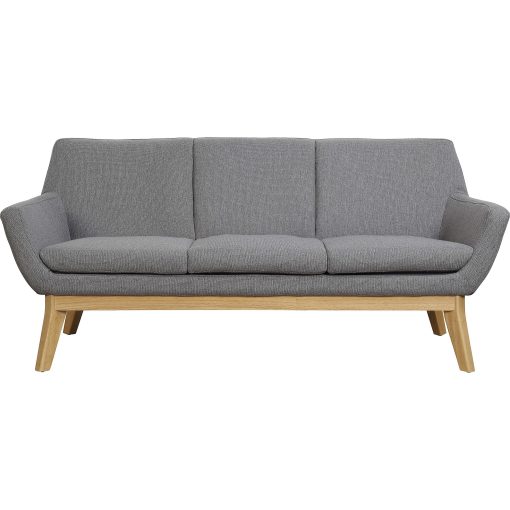 Lorell® Quintessence Upholstered Sofa With Lumbar Support, Gray/Natural - Image 2