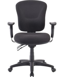 Lorell® Accord Series Mid-Back Fabric Task Chair, Black 2