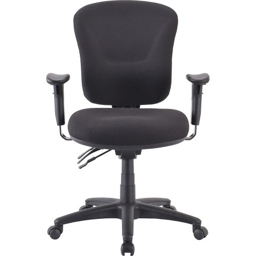 Lorell® Accord Series Mid-Back Fabric Task Chair, Black - Image 2