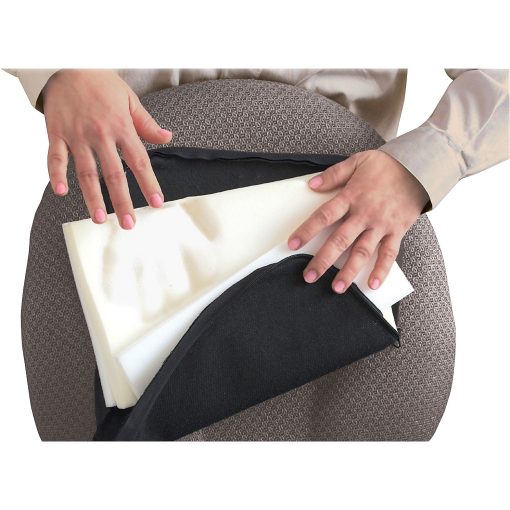 Master Memory-Foam Lumbar Support Cushion, 7 1/2"H x 12 1/2"W x 2 1/2"D, Black - Image 2