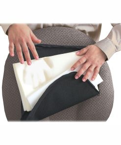 Master Memory-Foam Lumbar Support Cushion, 7 1/2"H x 12 1/2"W x 2 1/2"D, Black