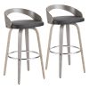 Office Star Kaylee Counter Height Spindle Counter Stool, Fog/Antique White 3