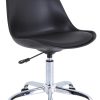 LYS NuSparc Padded Seat Poly Task Chair, Black