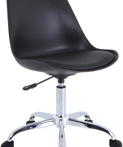 LYS NuSparc Padded Seat Poly Task Chair, Black