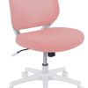 Realspace® Adley Mesh/Fabric Low-Back Task Chair, Pink/White, BIFMA Compliant