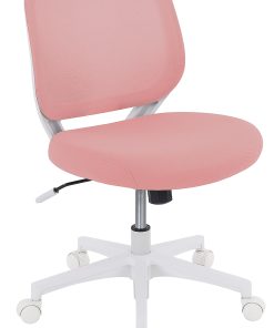 Realspace® Adley Mesh/Fabric Low-Back Task Chair, Pink/White, BIFMA Compliant