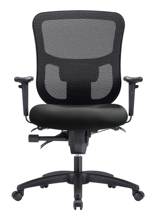 WorkPro® 9500XL Series Big & Tall Ergonomic Mesh/Premium Fabric Mid-Back Chair, Black/Gray, BIFMA Compliant - Image 2
