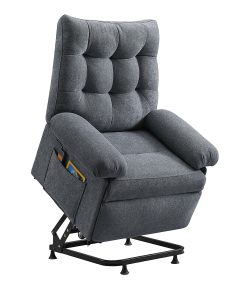 Bestier Power Lift Linen Recliner Accent Chair, Gray