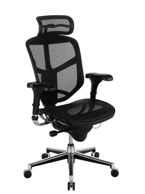 WorkPro® Quantum 9000 Series Ergonomic Mesh High-Back Executive Office Chair, Black, BIFMA Compliant
