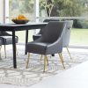 Glamour Home Belisario Faux Leather Bar Stools With Backs, Brown/Black, Set Of 2 Stools 4