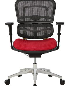 WorkPro® 12000 Series Ergonomic Mesh/Premium Fabric Mid-Back Chair, Black/Cherry, BIFMA Compliant 2