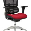 WorkPro® 12000 Series Ergonomic Mesh/Premium Fabric Mid-Back Chair, Black/Cherry, BIFMA Compliant