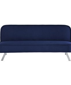 Lifestyle Solutions Turlock Convertible Futon, 66.1"W x 33.1"D x 29"H, Navy