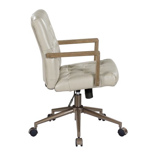 Office Star Waltham Faux Leather High-Back Executive Office Chair, Taupe - Image 2