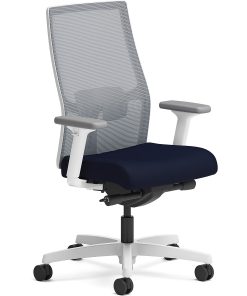HON Ignition Mid-back Task Chair - Navy Seat Color - Fabric Seat Material - Fog Back Color - Mesh Back Material - I2M2AFC98ADW