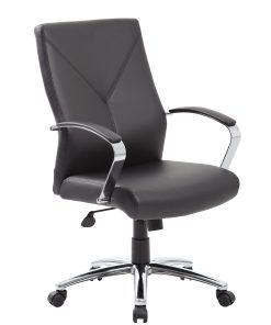 Boss Office Products Ergonomic High-Back Chair, Black