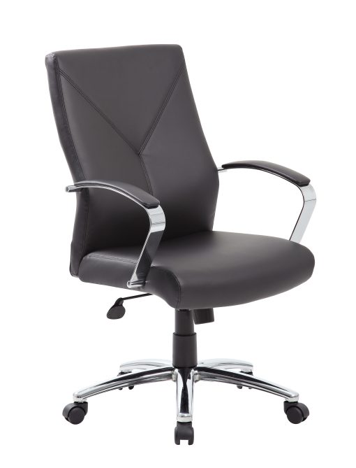 Boss Office Products Ergonomic High-Back Chair, Black