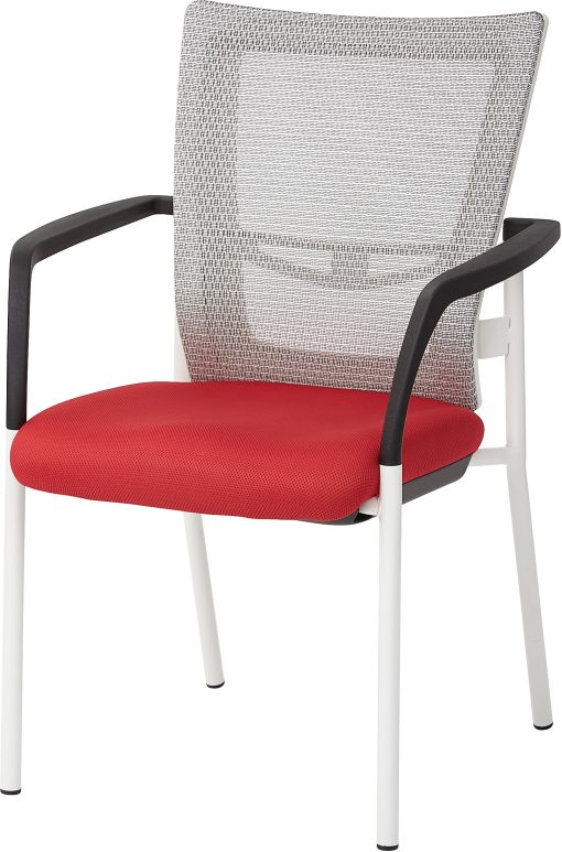 Office Star™ Low-Back Mesh Visitors Chair, Red - Image 2