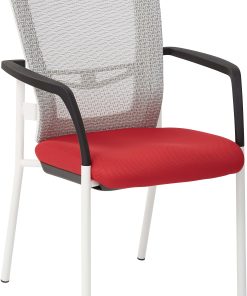 Office Star™ Low-Back Mesh Visitors Chair, Red