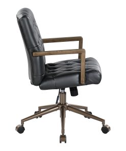 Office Star Waltham Faux Leather High-Back Executive Office Chair, Black 2