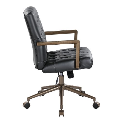 Office Star Waltham Faux Leather High-Back Executive Office Chair, Black - Image 2
