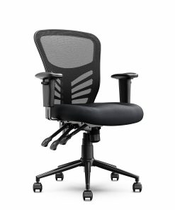 Click365 Flow Ergonomic Mesh Mid-Back Office Task Chair, Black