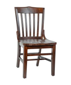 Flash Furniture HERCULES Series Finished School House Back Wooden Restaurant Chair, Walnut