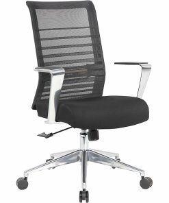 Lorell Horizontal Mesh High-Back Conference Chair – Black Seat Color – Fabric, Molded Foam Seat Material – Mesh Back Material – High Back – 1 Each 2