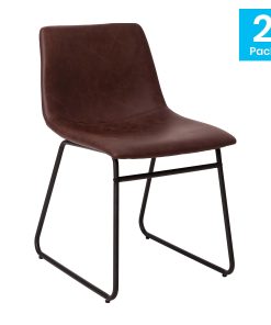 Flash Furniture Commercial Grade Dining Chairs, Brown/Black, Set Of 2 Chairs 2