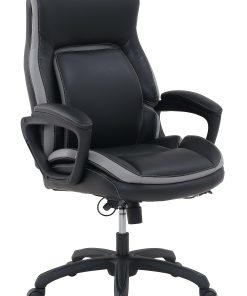 Shaquille O'Neal™ Amphion Ergonomic Bonded Leather High-Back Executive Office Chair, Black