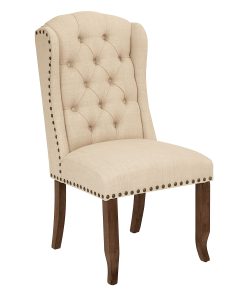 Ave Six Jessica Tufted Wing Chair, Linen/Coffee