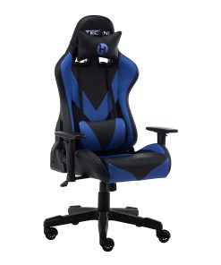 Techni Sport Ergonomic Faux Leather Computer Gaming Chair, Black/Blue