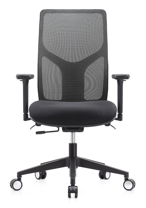 WorkPro® 4000 Series Multifunction Ergonomic Mesh/Fabric High-Back Executive Chair, Gray/Black, BIFMA Compliant - Image 2