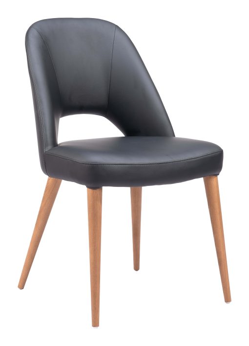 Zuo Leith Dining Accent Chairs, Black, Set Of 2 Chairs
