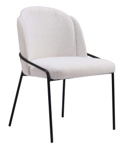Zuo Jambi Dining Accent Chairs, Ivory, Set Of 2 Chairs