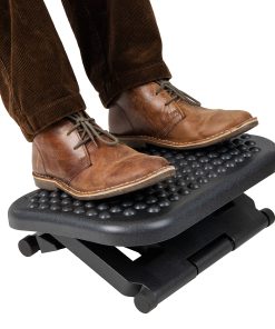 Mind Reader Adjustable-Height Footrest, 6-1/4"H x 13"W x 17"D, Black