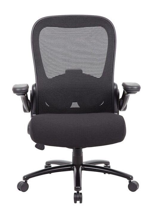 Boss Office Products Heavy-Duty Flip Arm Ergonomic Mesh High-Back Task Chair, Black - Image 2